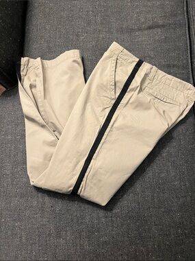 Gap- ladies tuxedo stripe khaki pants